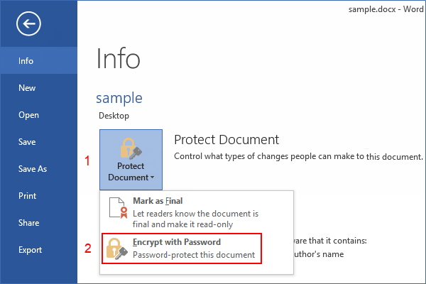 forgot password for protected word document